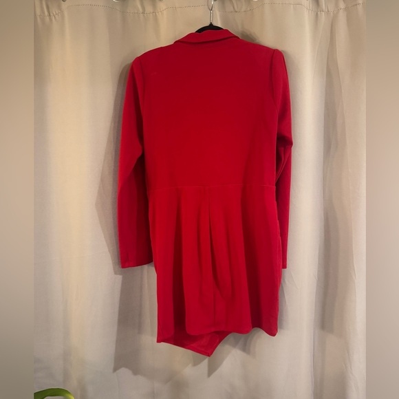 Women’s Crystal Doll Red Draped Dress - Picture 2 of 6